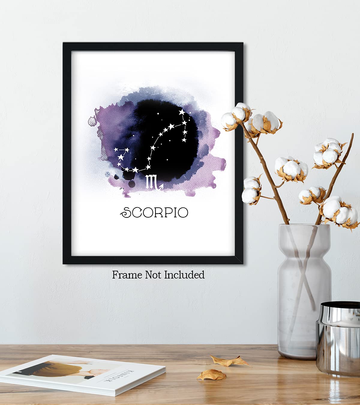 Govivo Scorpio Astrology Poster | Zodiac Sign Gift for Women & Men | Boho Wall Art Decor | Astrology Room Decor (10
