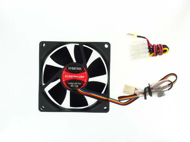 Evercool 80x80x25mm 12V PWM High Speed Cooling Fan - Quiet & Durable PC Case Fan for Gaming Computer, Server, and Electronics Cooling