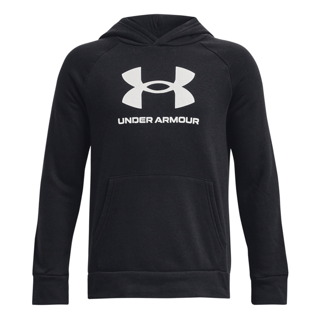 UA Rival Fleece Big Logo Hoodie for Boys - Warm & Comfortable Pullover for School, Sports & Outdoor Activities
