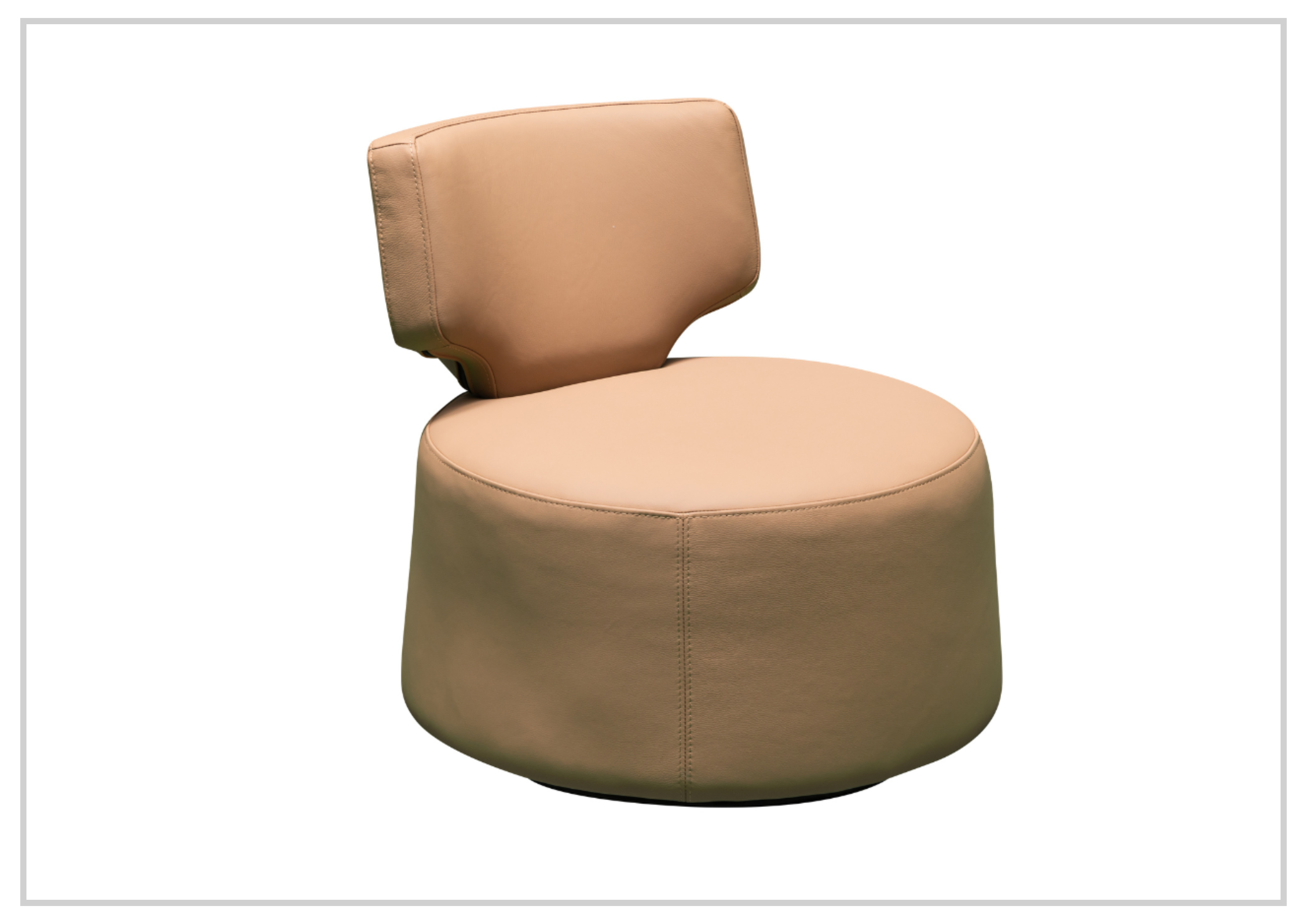 Klaussner Pavia Leather Swivel Chair with Foam Back & Seat Cushion - Modern Office Chair for Home & Office Workspace, Comfortable Desk Chair for Working, Studying or Gaming