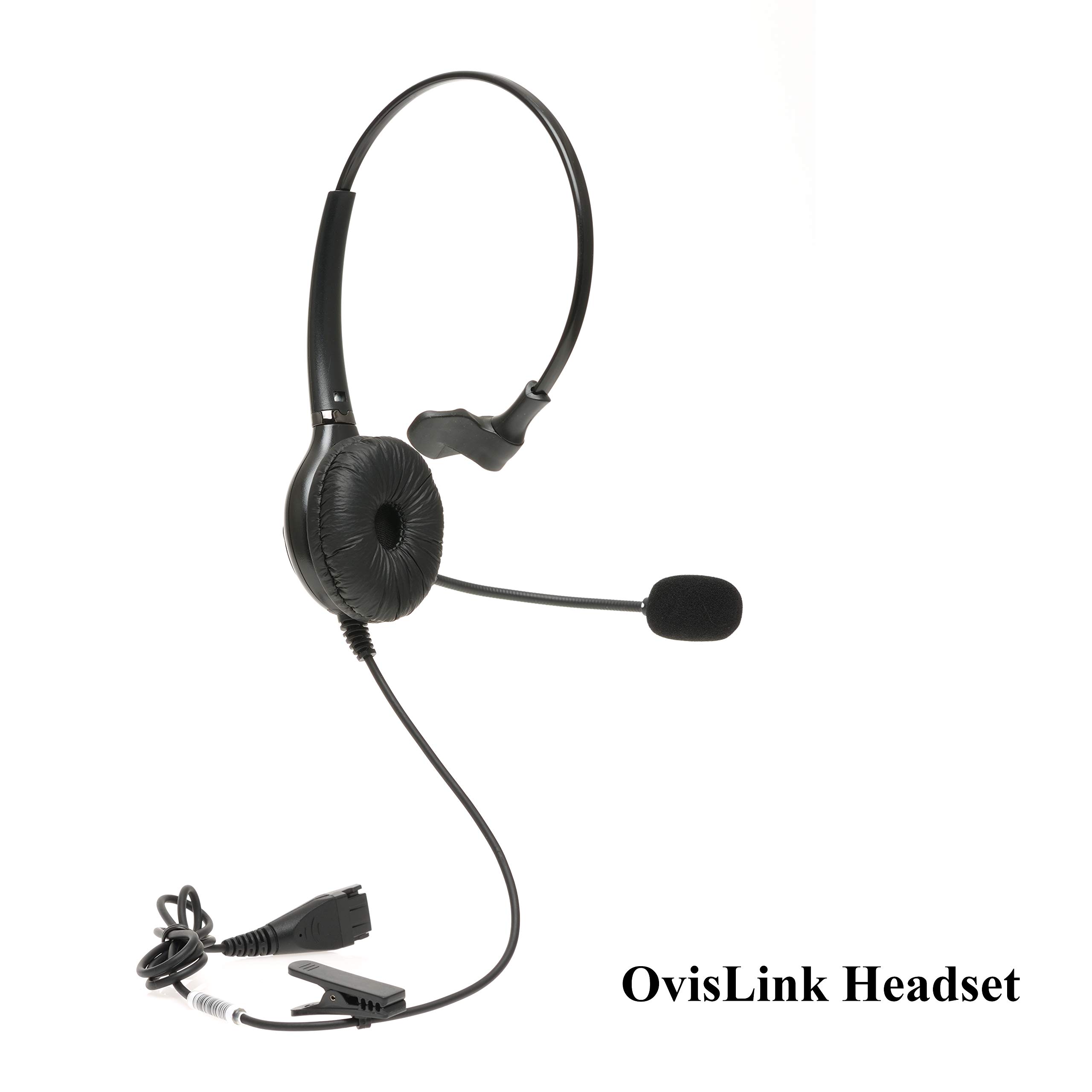 Premium Digium Phone Headset with Noise Canceling Mic & Quick Disconnect Cord | Compatible with Digium D40/D45/D50/D60/D62/D65/D70 Phones | Crystal Clear Call Center Headset for Office Professionals & Customer Service Teams | Ideal for Busy Work Environments & Long Call Sessions