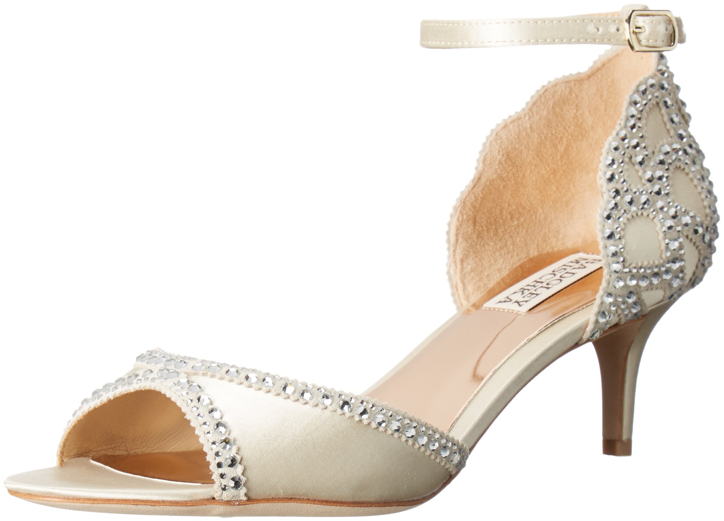 Badgley Mischka Women's Gillian Dress Sandals - Elegant Heeled Wedding Shoes for Brides, Prom & Formal Occasions