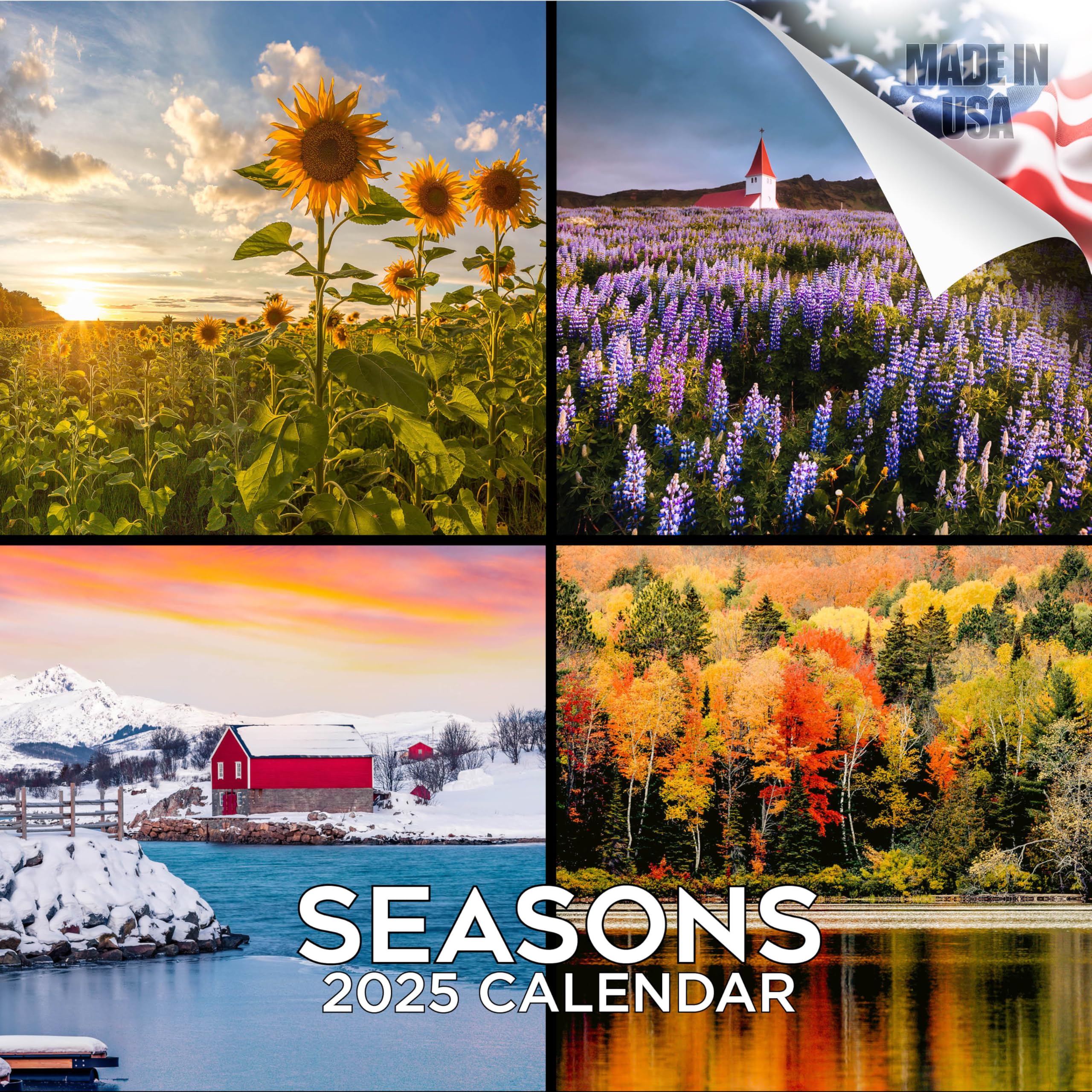 2024-2025 Monthly Wall Calendar with Seasons - 12