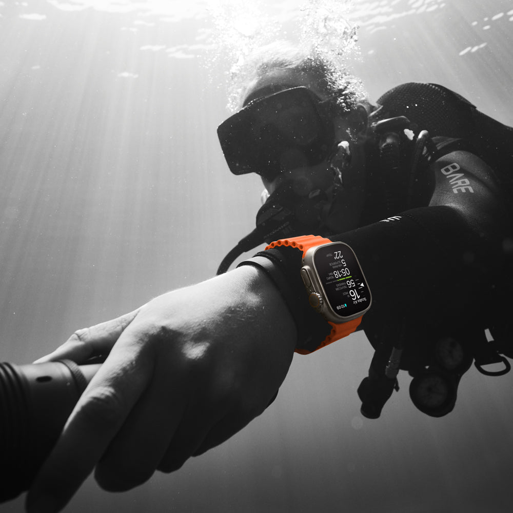 Apple Watch Ultra 2 GPS + Cellular - 49mm Titanium Case with White Ocean Band - Perfect for Outdoor Adventures, Fitness Tracking & Daily Wear