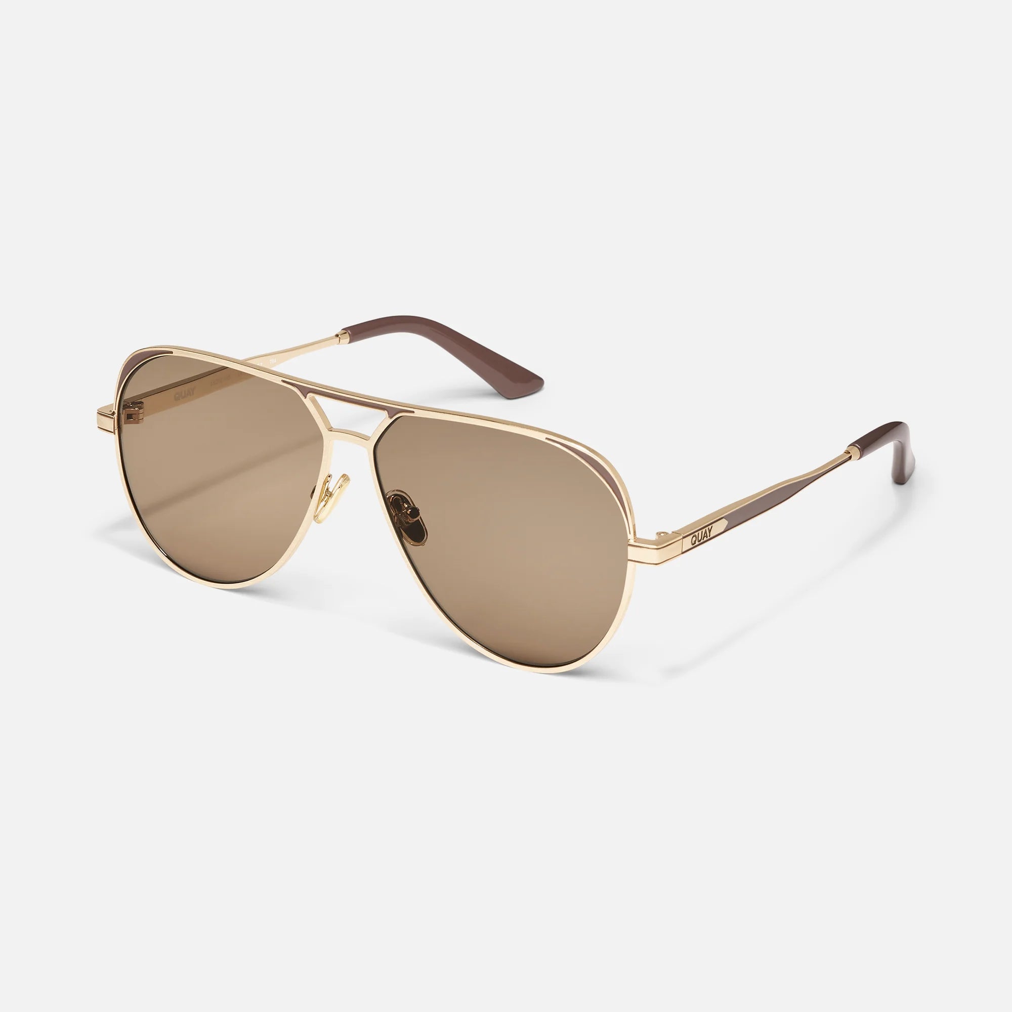 Quay Open Tab Sunglasses - Polarized UV Protection Aviator Style for Men & Women - Perfect for Driving, Beach, and Outdoor Activities