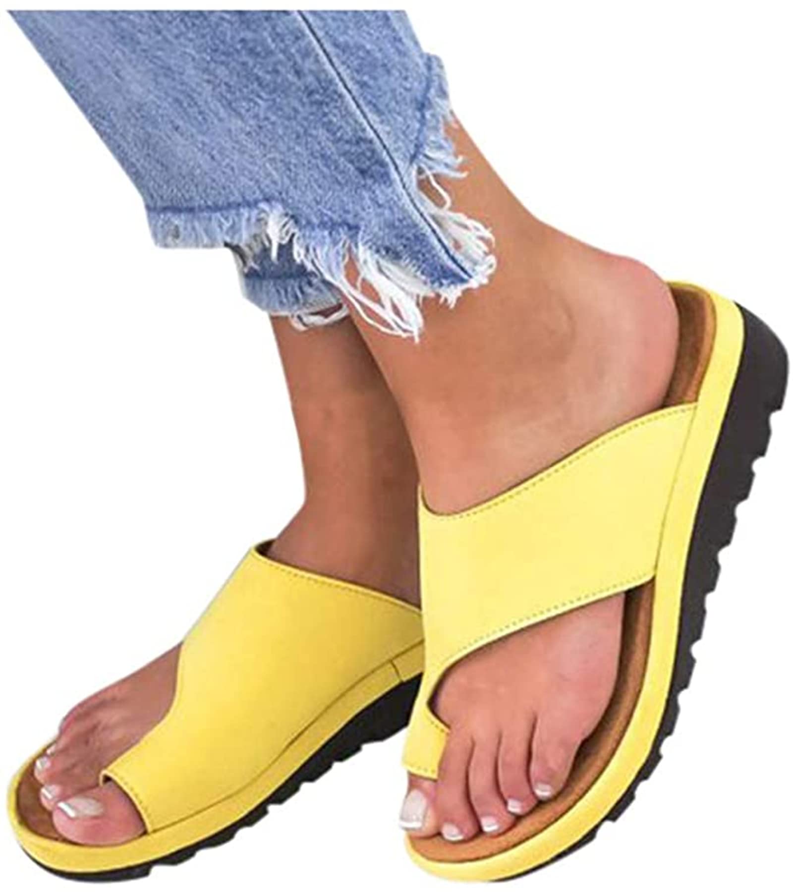 Women's Dressy Summer Sandals - Clip Toe Flat Beach Shoes, Casual Cute Flip Flops & Slippers for Outdoor, Travel & Vacation Wear