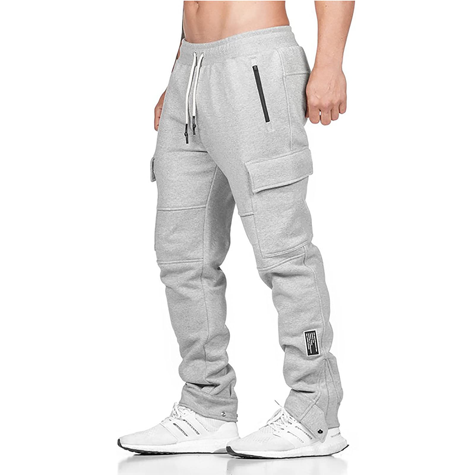 Men's Cargo Jogger Pants - Plus Size Casual Sweatpants with Drawstring Waist | Hip Hop Streetwear & Workout Pants for Everyday Comfort