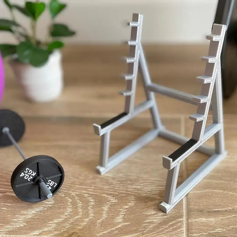 Mini Squat Rack Pencil Holder - Creative Barbell Design Pen Display Stand for Office Desk, Gym Themed Stationery Organizer | Perfect for Workout Enthusiasts & Fitness Themed Workspaces