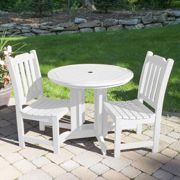 Lehigh Collection 3-Piece Round Outdoor Patio Dining Set - Perfect for Backyard, Garden & Poolside Entertaining