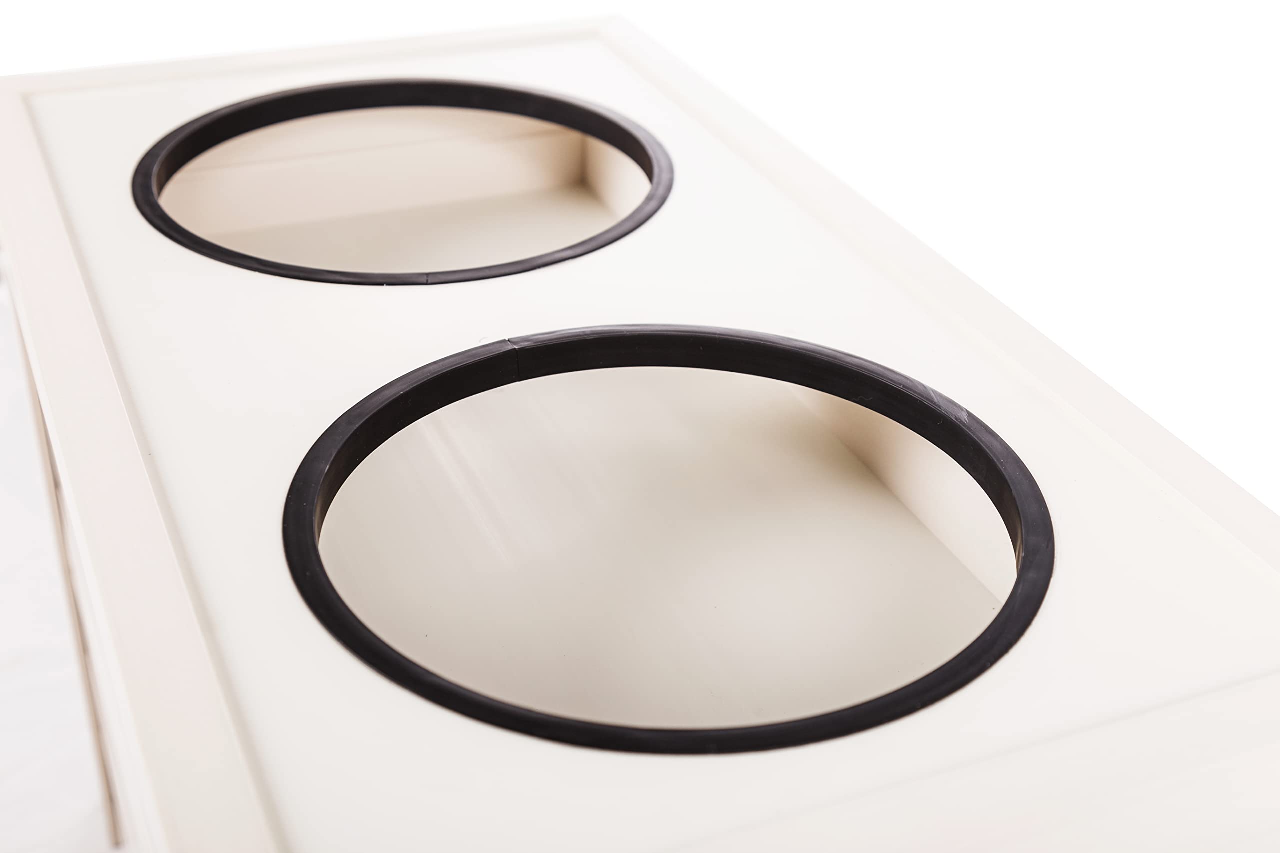 New Age Pet® ECOFLEX® Elevated Dog Feeder with 2 Stainless Steel Bowls & Sliding Lid Storage Bin - Perfect for Medium to Large Dogs, Indoor/Outdoor Use, Mess-Free Feeding & Convenient Food Storage
