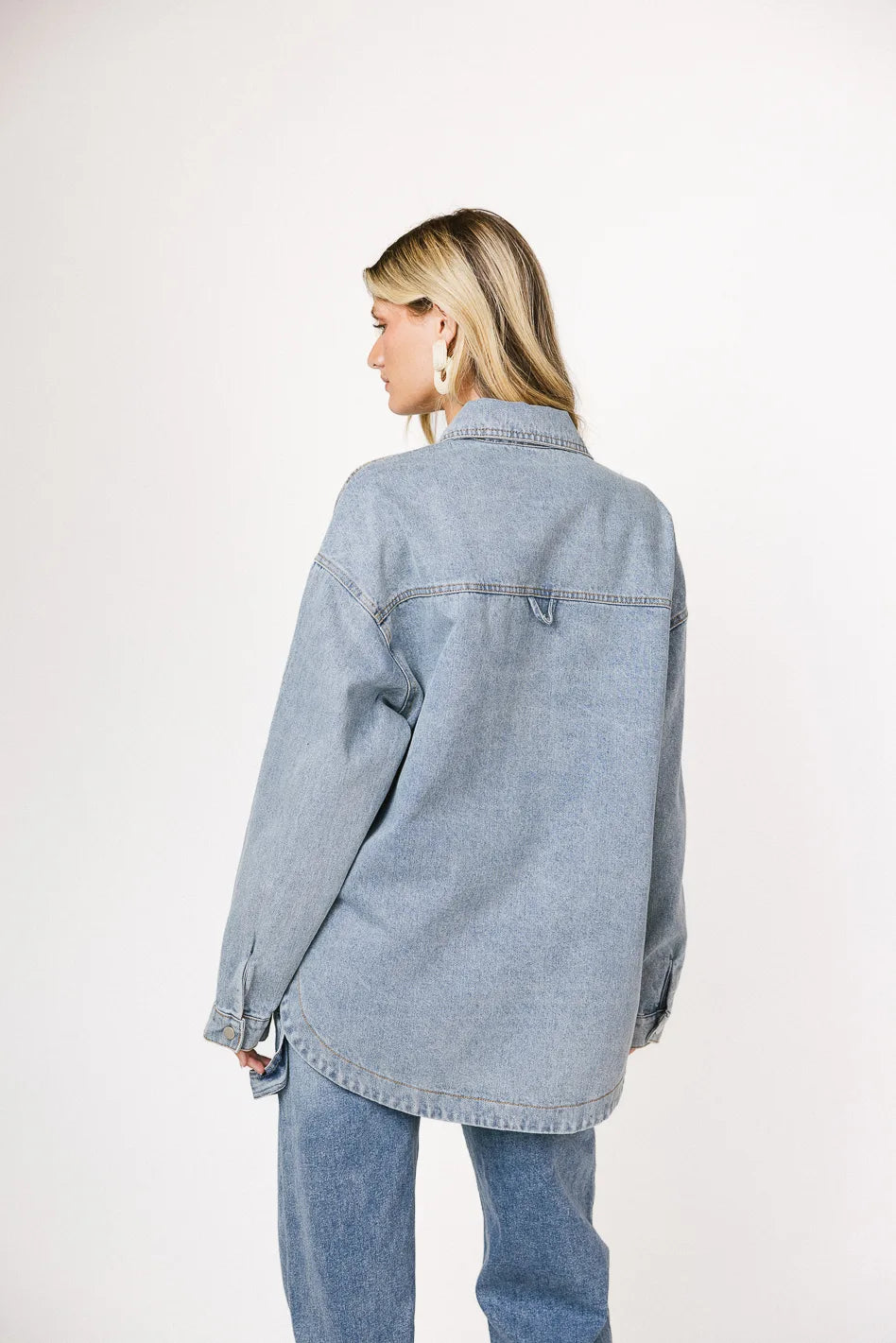 Eloise Women's Blue Denim Jacket - Stylish Lightweight Jean Jacket for Casual Outfits & Layering | Perfect for Spring, Fall & Everyday Wear