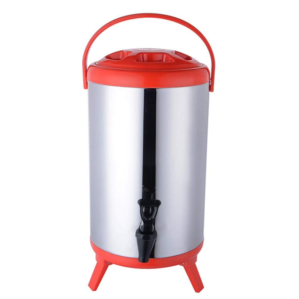Stainless Steel Insulated Beverage Dispenser with Tap - Commercial Grade for Tea, Espresso & Milk Tea - Keeps Drinks Hot or Cold - Perfect for Parties, Hotels, Cafes & Beverage Shops