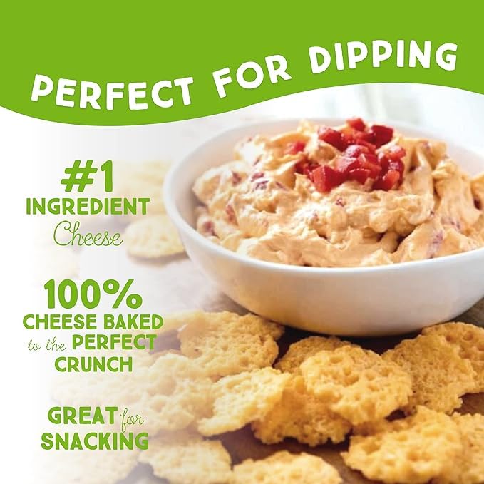 Whisps Parmesan Cheese Crisps - High Protein, Low Carb, Gluten Free Keto Snacks (6 Pack, 2.12 Oz Each) | Perfect for On-the-Go Healthy Snacking, Office Lunch, and Keto Diet
