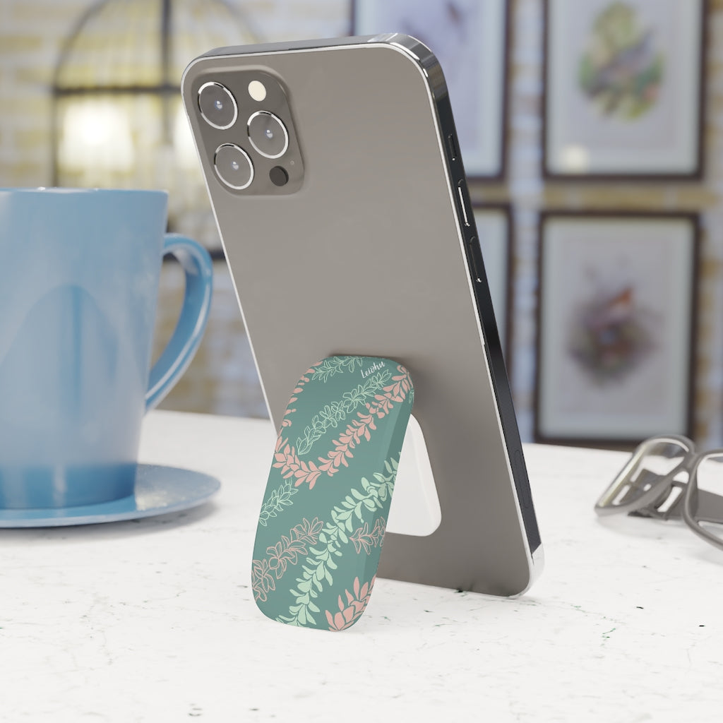 Groovy Pua Melia Phone Grip - Non-Slip Phone Holder with Adhesive Back for iPhone & Samsung - Perfect for Selfies, Gym Workouts & Daily Commute