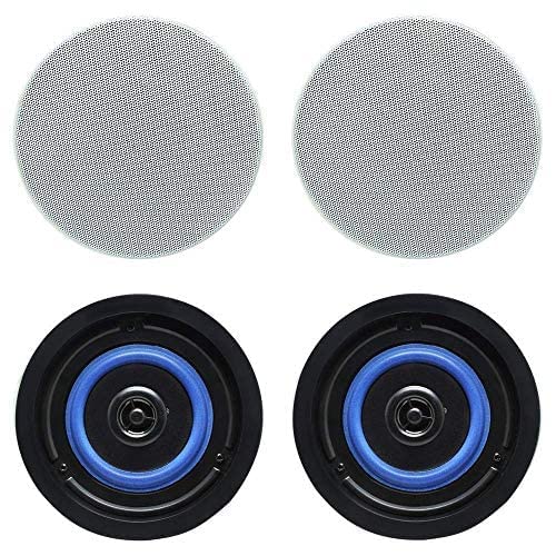 Herdio 320 Watts 2-Way Flush Mount Ceiling Speakers (4 Inches, Set of 4) - Perfect for Bathroom, Kitchen, Living Room & Office - High-Quality Sound for Home Theater, Background Music & Multi-Room Audio Systems