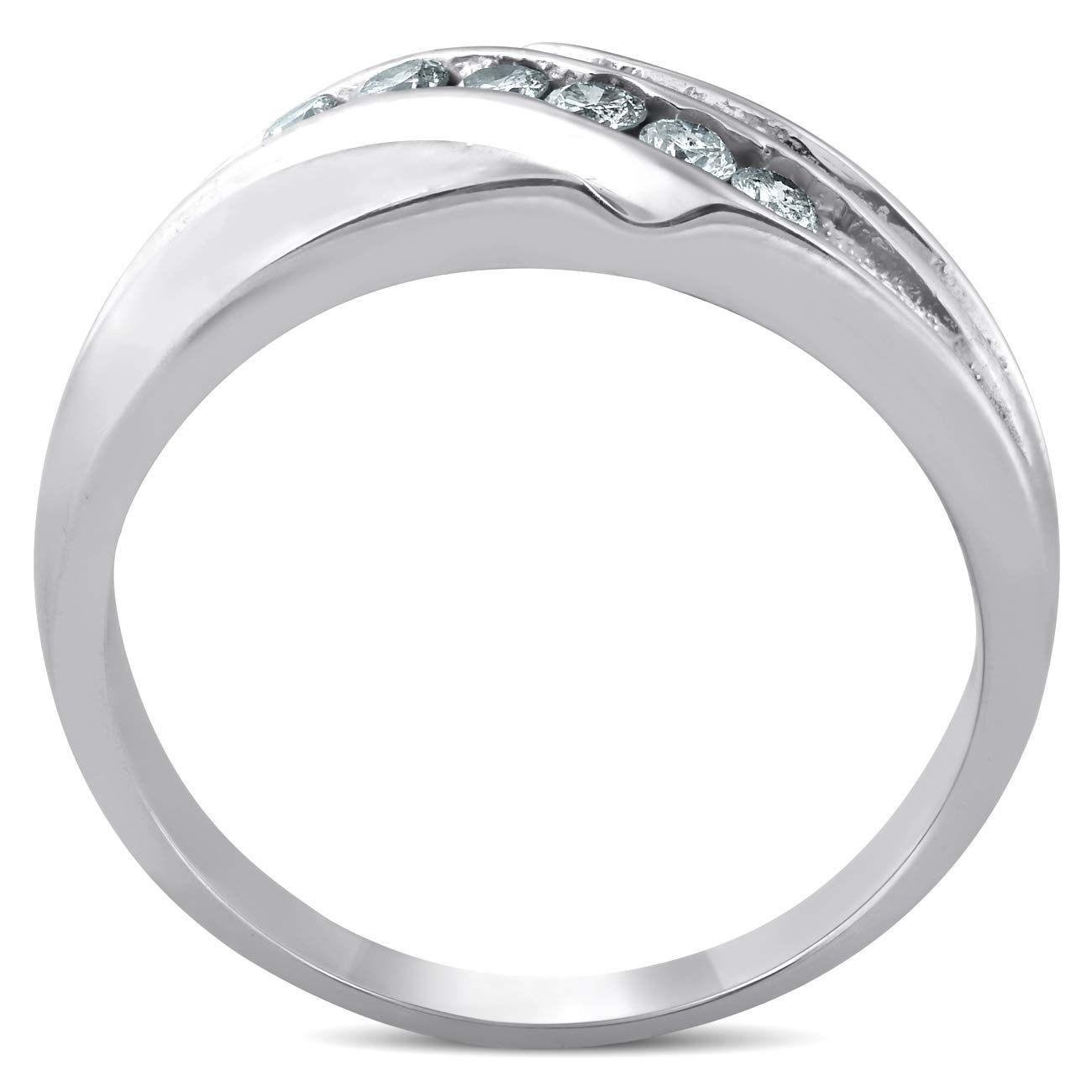 Platinum Diamond 1/4 Carat High Polished Men's Wedding Band Ring - Elegant & Durable for Engagement, Anniversary & Special Occasions