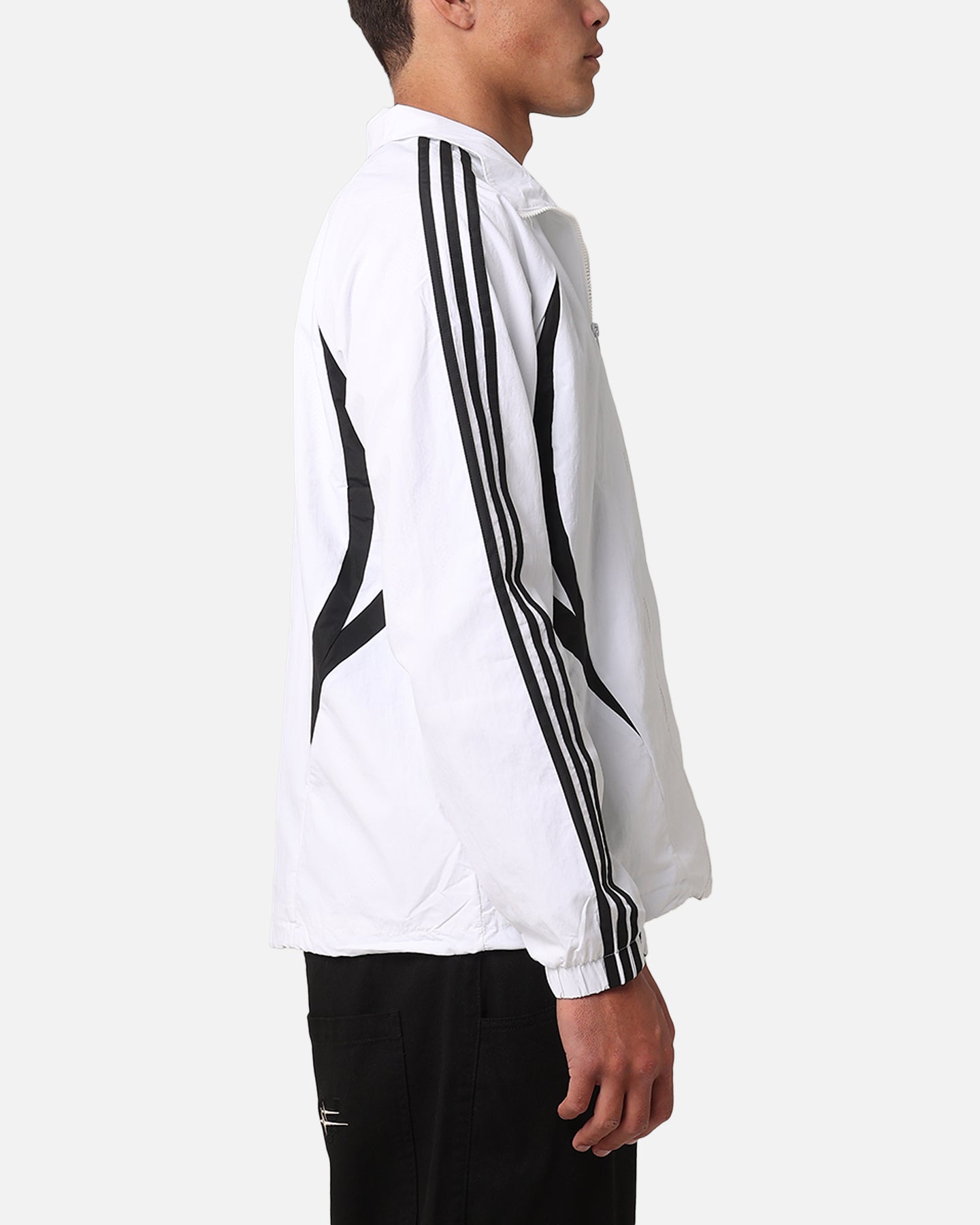 Adidas Archive Track Jacket for Men & Women - White/Black Retro Running Jacket - Lightweight Windbreaker for Jogging, Gym & Streetwear Fashion