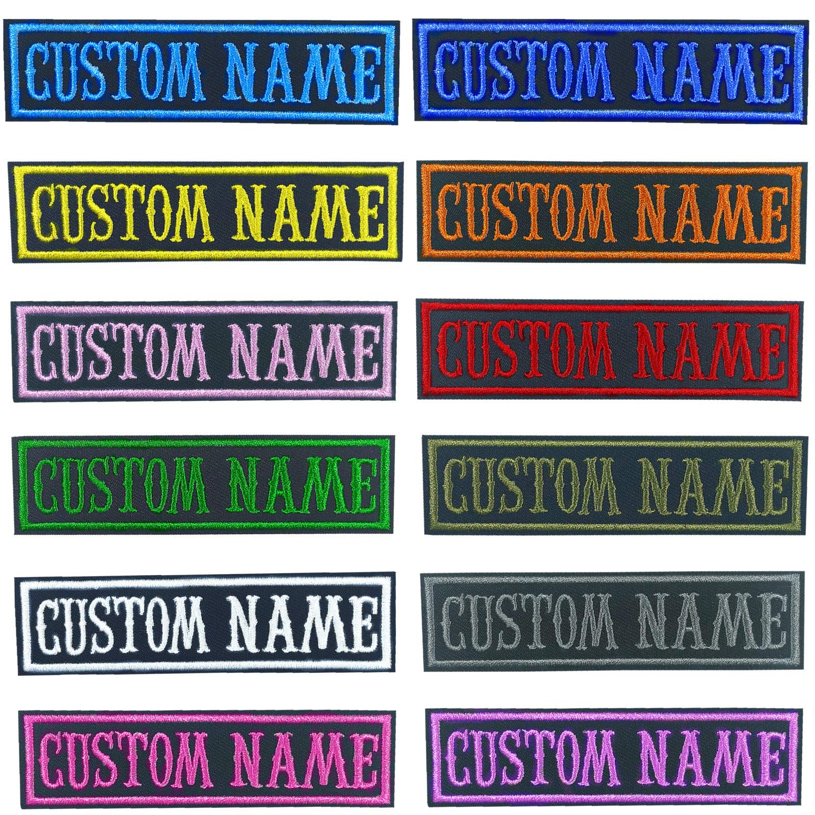 Custom Military Name Patches - 2 Pcs Personalized Embroidery Tags for Uniforms, Jackets & Tactical Gear | Tactical Morale Patches for Camouflage, Hoodies, Vests & Backpacks - Perfect for Army, Police & Outdoor Enthusiasts
