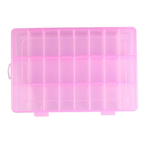 AKIMPE Large Foldable Jewelry Storage Box - 24 Grid Fabric Organizer with Dual Handles for Necklaces, Rings & Accessories | Perfect for Home, Office, Nursery, Closet & Bathroom Organization