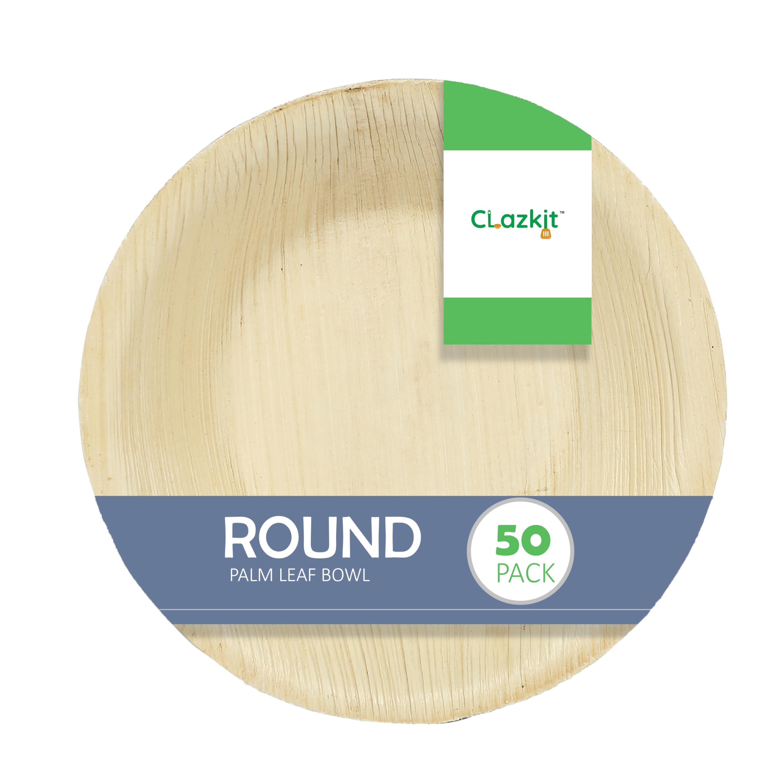 Eco-Friendly 50 Pack Areca Palm Leaf Round Bowls - Biodegradable Disposable Bowls for Pasta, Soup & Snacks | Perfect for Birthday, Wedding & Party Serving | 3.5 Inch Natural Bamboo-Like Bowls | Sustainable Tableware for Picnics, Catering & Outdoor Events