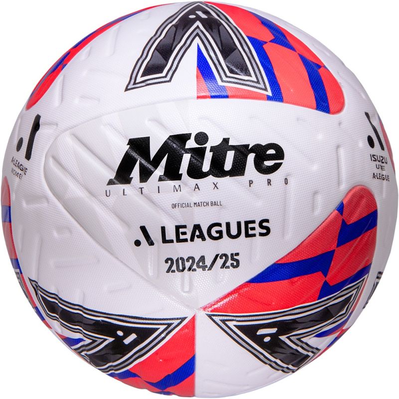 Mitre A Leagues Ultimax Pro Game Soccer Ball - Official Size 5 Match Football for Training & Competitive Play - Perfect for Professional Matches, Practice Sessions & Backyard Games