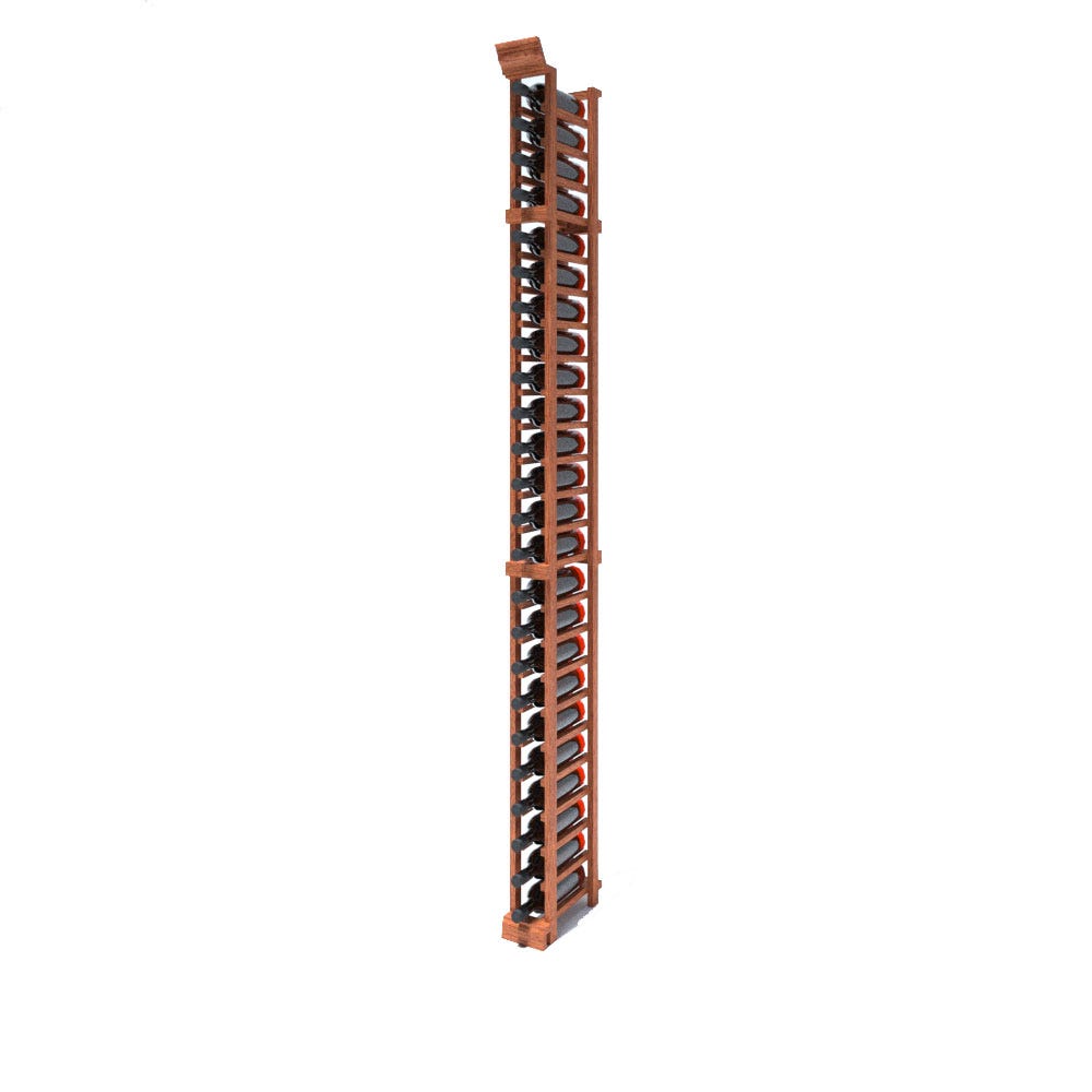 24 Bottle 8ft Wine Rack Kit - Single Column Metal Wine Storage for Home, Bar, Restaurant & Cellar Organization
