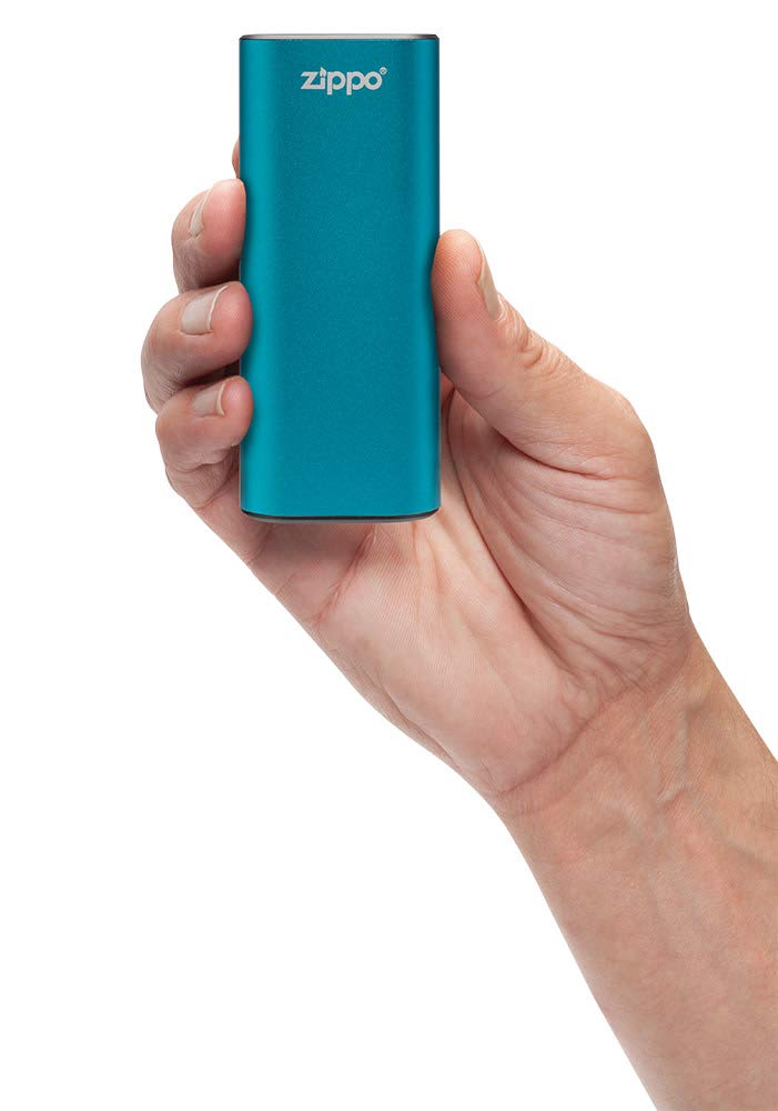 Zippo Silver HeatBank 6 Rechargeable Hand Warmer - Portable USB Hand Warmer for Outdoor Activities, Camping, Hiking & Winter Sports