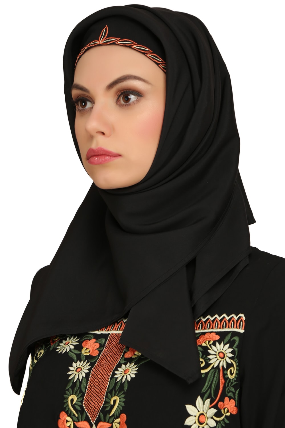 Madeeha Black Nida Hijab - Modest Muslim Headscarf for Women - Perfect for Daily Wear, Prayer & Special Occasions