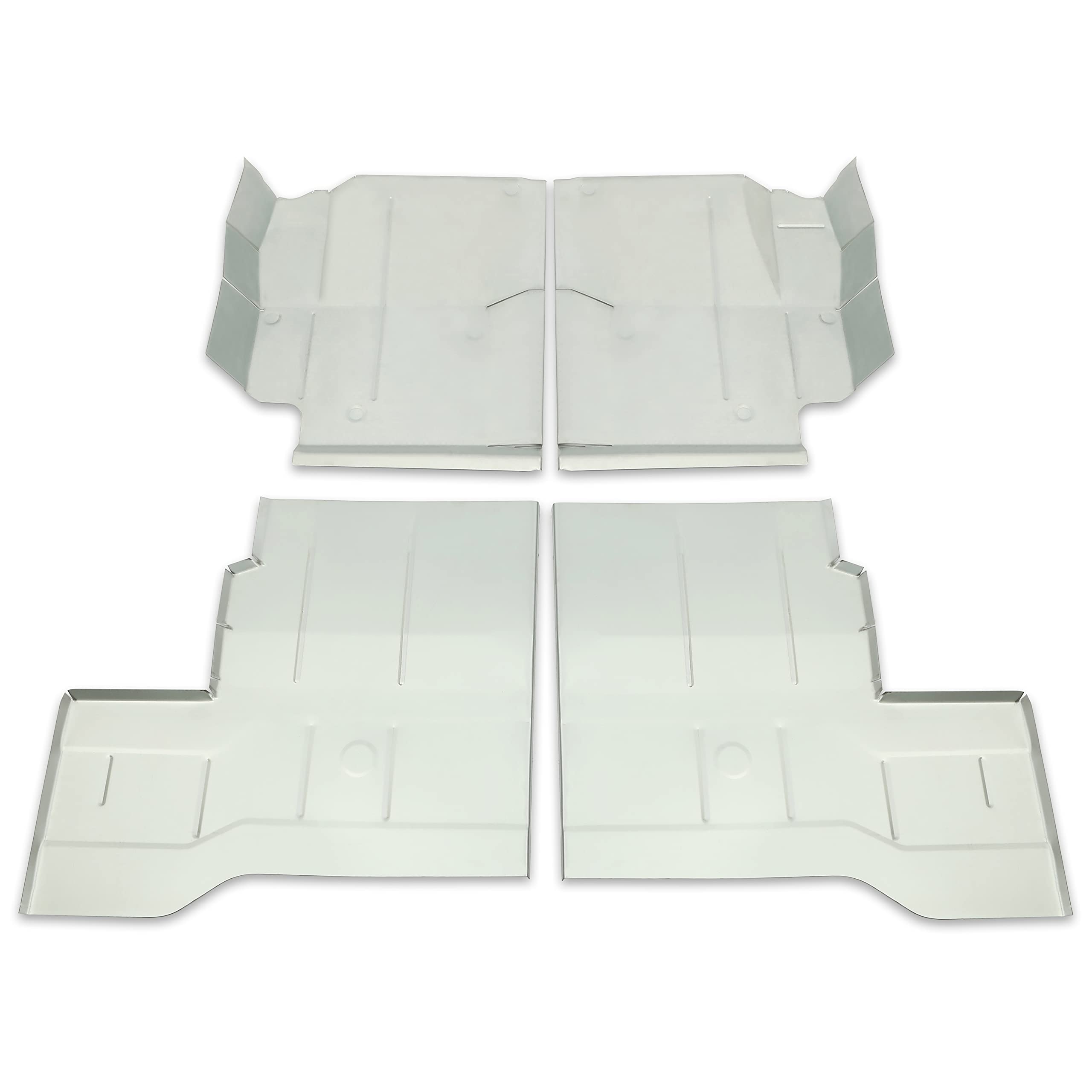 KUAFU Galvanized Floor Pans Replacement - Compatible with 1976-1986 Jeep CJ7, CJ8, CJ Scrambler & YJ Wrangler - Front & Rear Set of 4 Pieces - Rust Protection for Off-Road Adventures & Classic Jeep Restoration