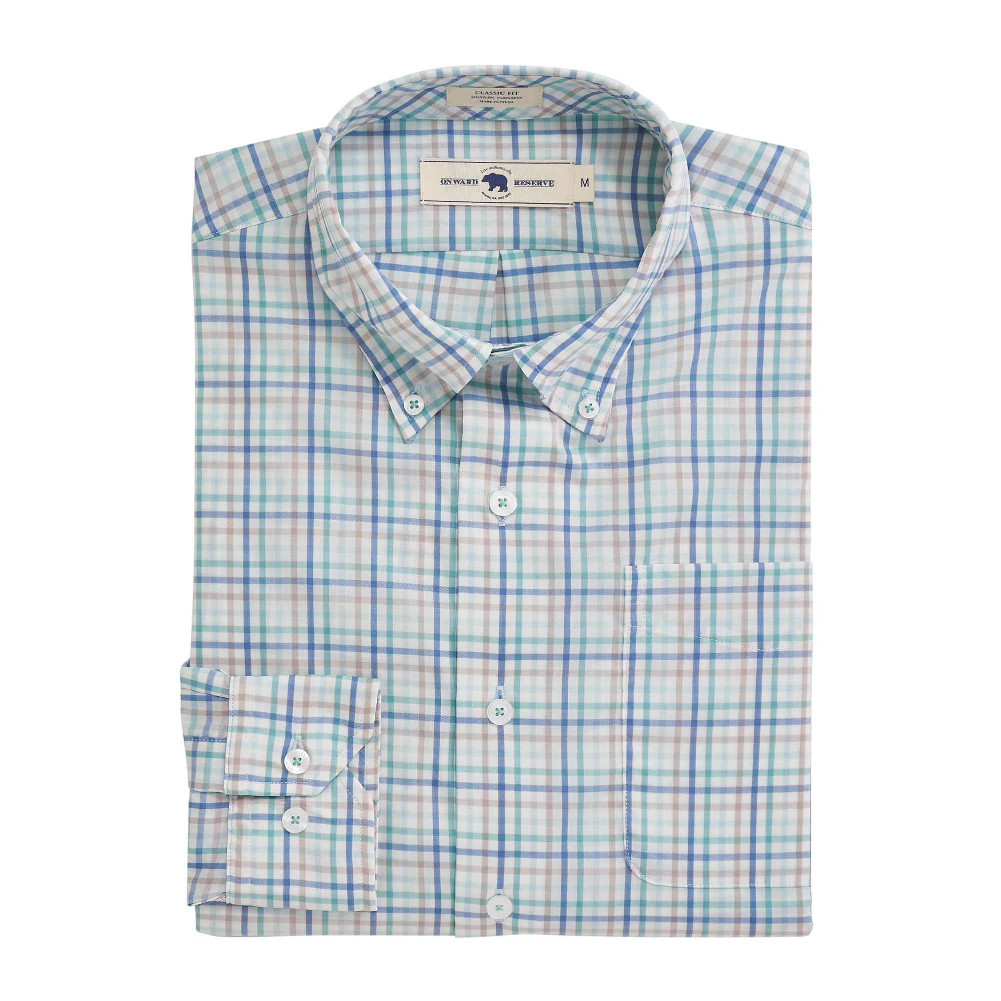 Hoffman Classic Fit Performance Button Down Shirt for Men - Comfortable & Breathable Office & Casual Wear