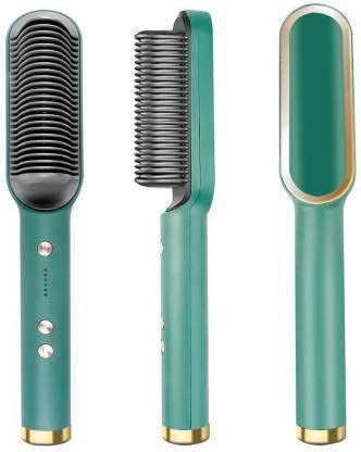 Professional Hair Straightener Comb for Women & Men - 2-in-1 Styling Brush with Ceramic Plates | Perfect for Home Use, Travel & Salon Styling