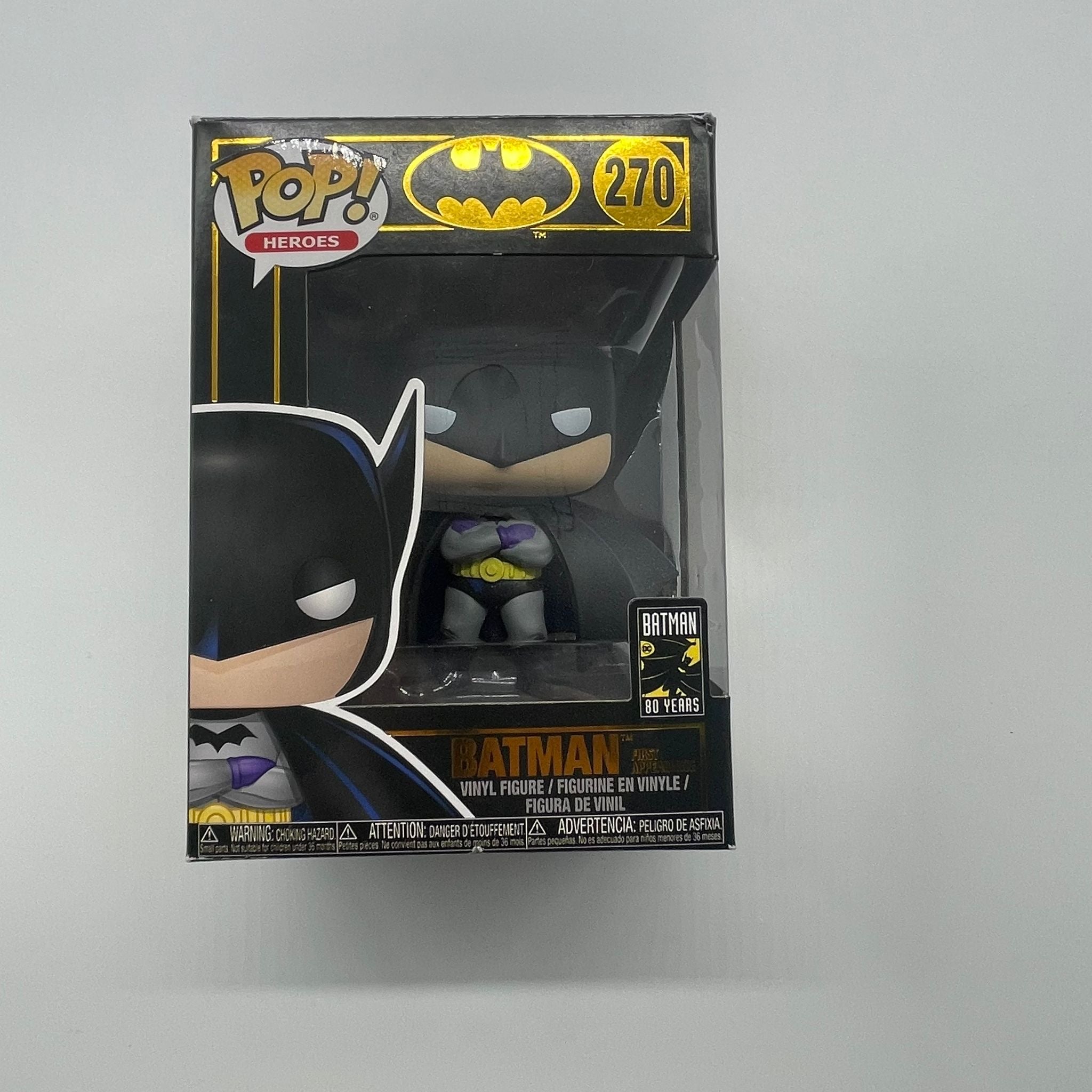 Batman First Appearance #270 Funko Pop Vinyl Figure - Collectible DC Comics Superhero Toy for Display & Gifts - Perfect for Comic Fans, Pop Culture Enthusiasts & Home Decor