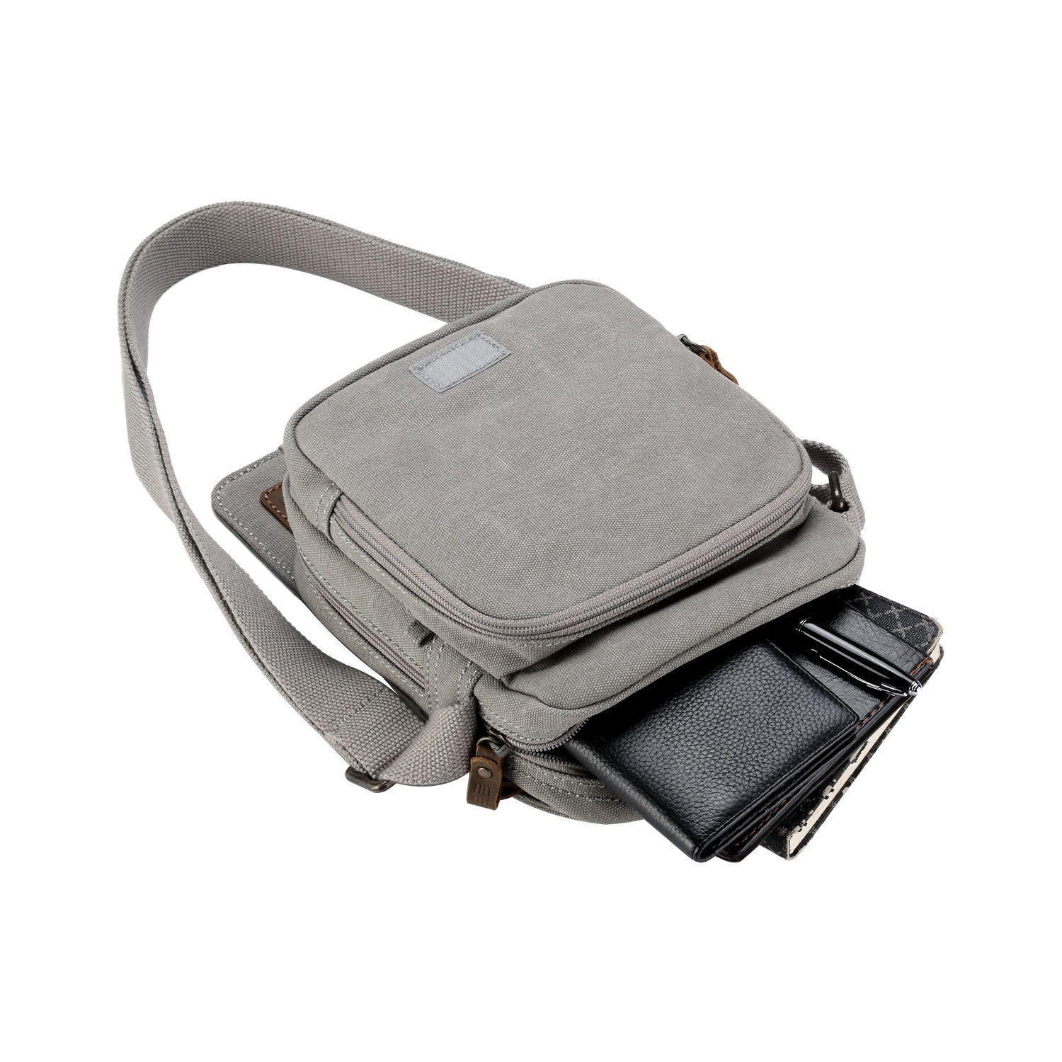 TRP0220 Troop London Classic Canvas Crossbody Bag - Stylish & Durable for Travel, Work & Everyday Use