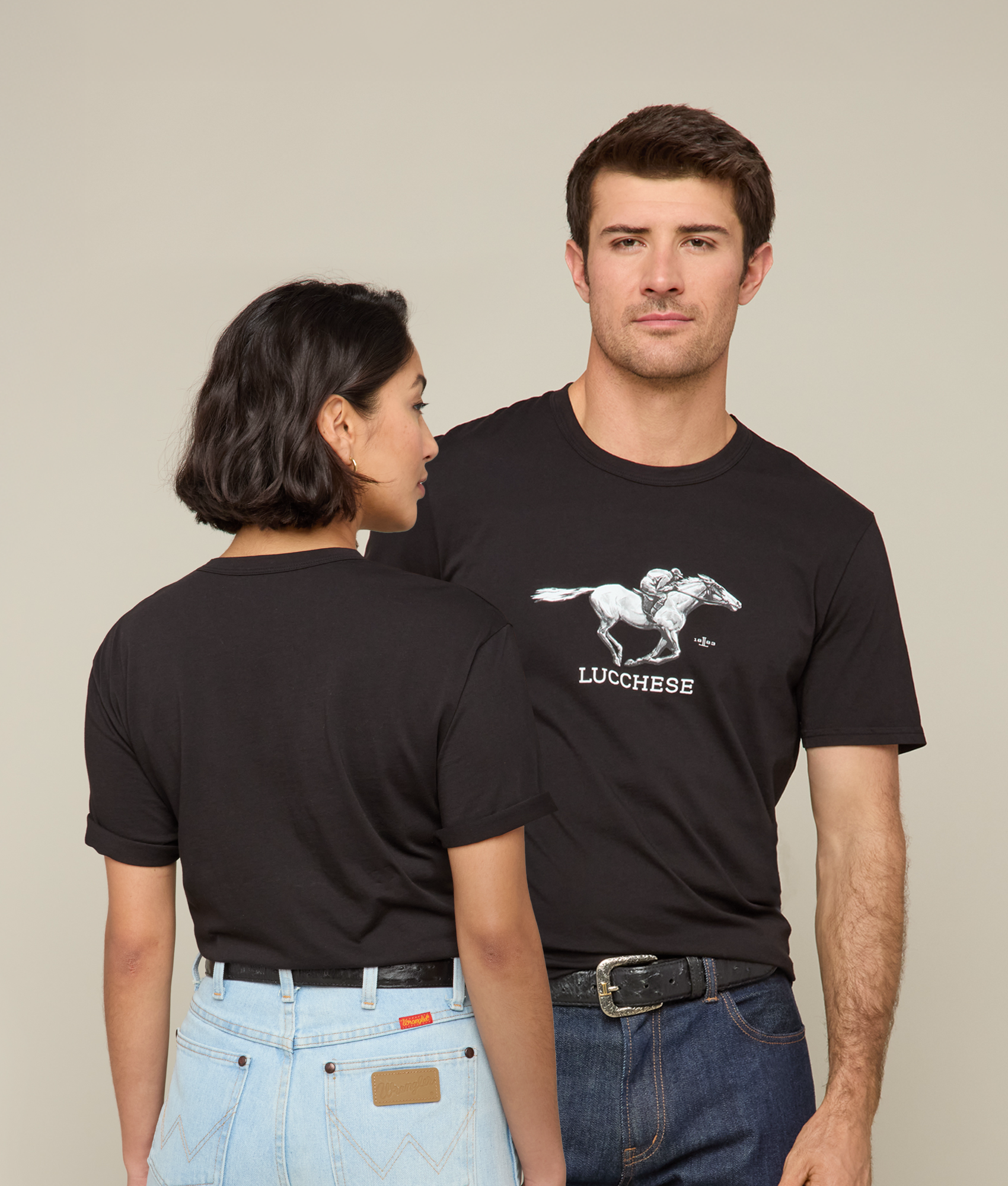 Lucchese Racehorse T-Shirt for Men - Soft Cotton Tee with Classic Western Design - Perfect for Casual Wear, Rodeo Events & Western Fashion