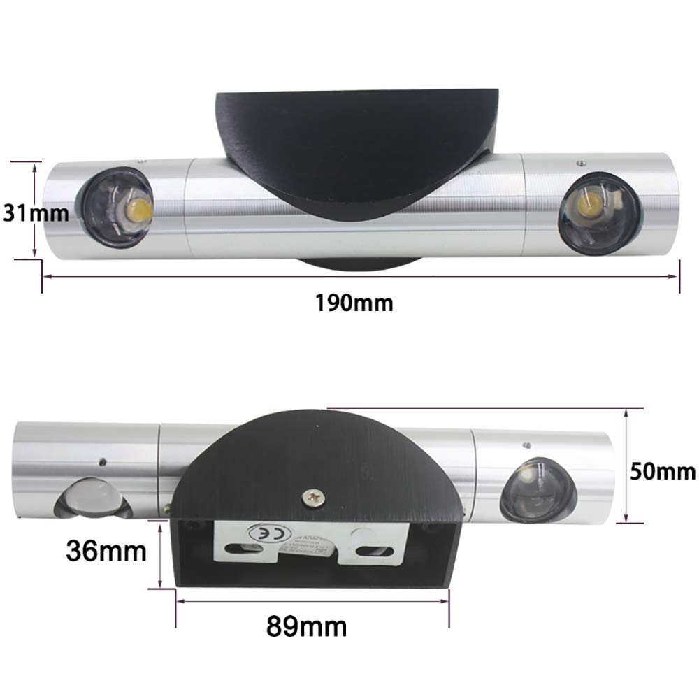 Modern LED Wall Lights 6W, White Up Down Sconce Waterproof Aluminum Wall Lamp - Warm White Spot Light for Living Room, Bedroom, Hallway & Bathroom | Energy Efficient Night Lighting for Home Decor & Ambiance