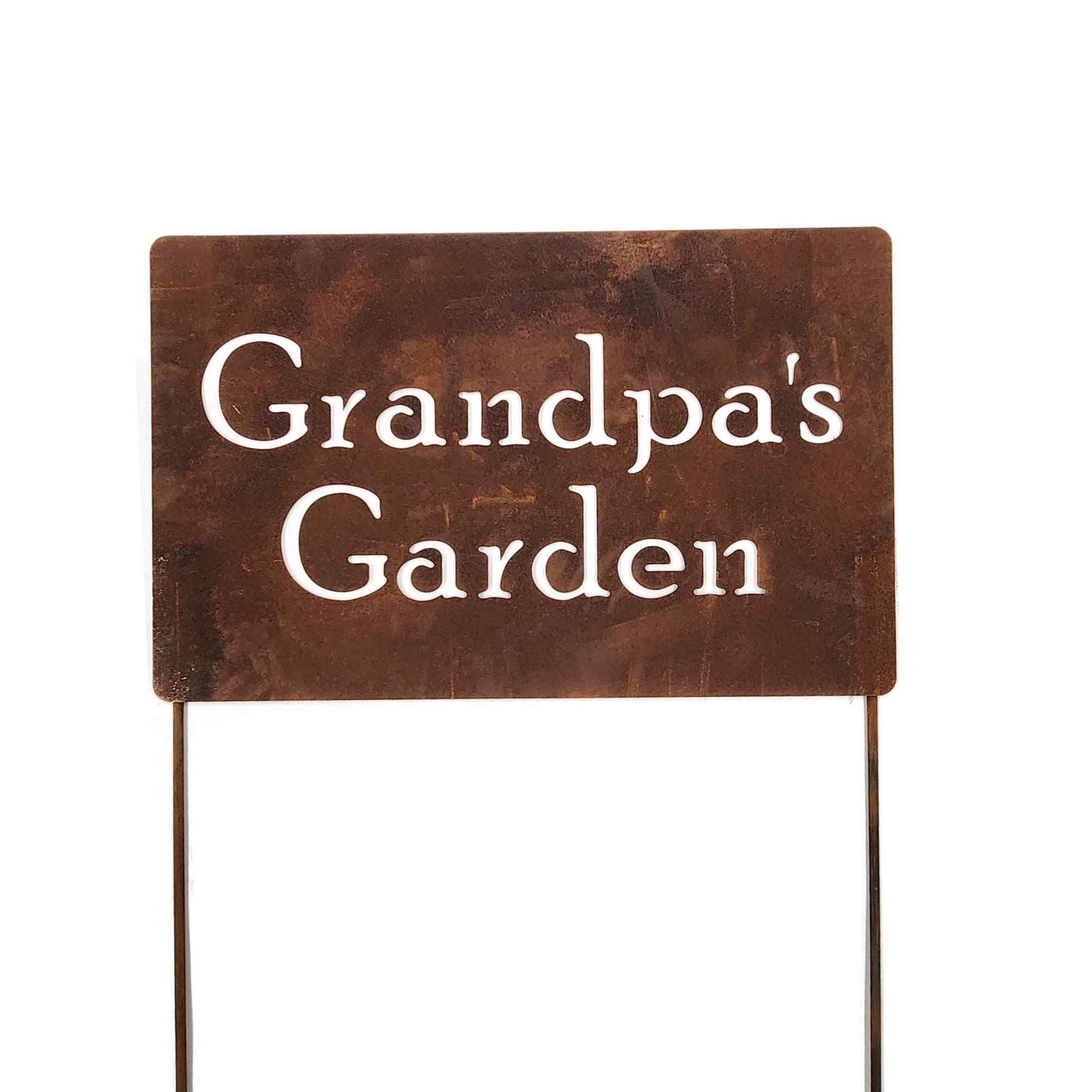 Personalized Family Name Garden Stake - 20 to 33 Inches Tall (Grandpa's Garden Sign, XL 33