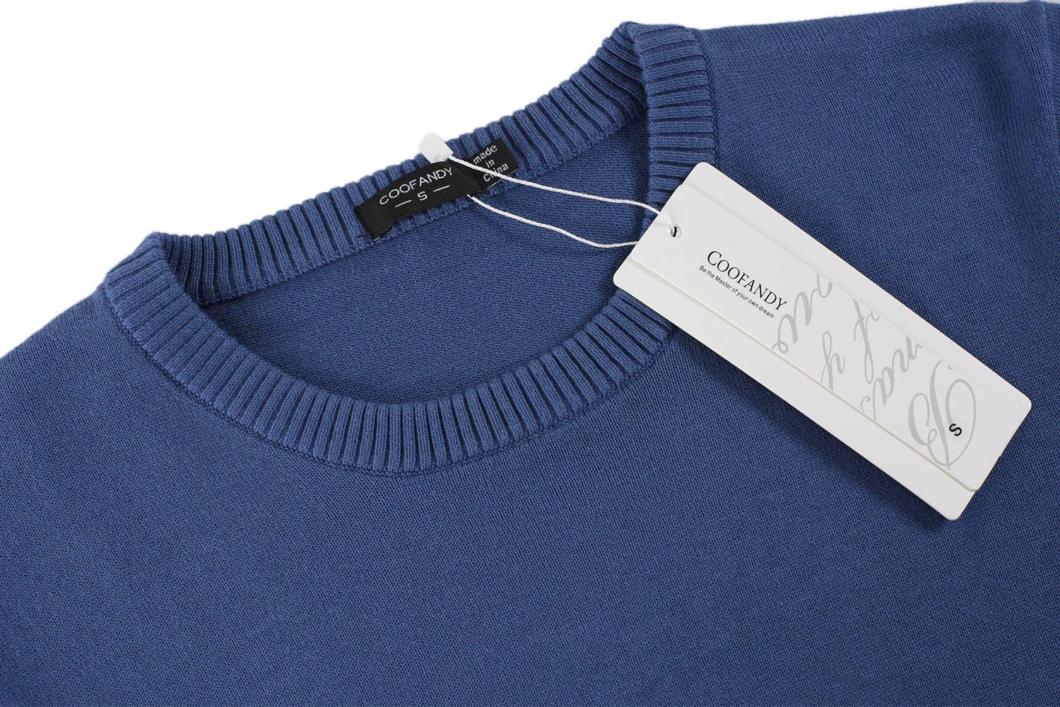 COOFANDY Men's Slim Fit Lightweight Knit Crew Neck Sweater - Casual & Dressy Pullover Sweatshirt for Office, Date Night & Fall Layering