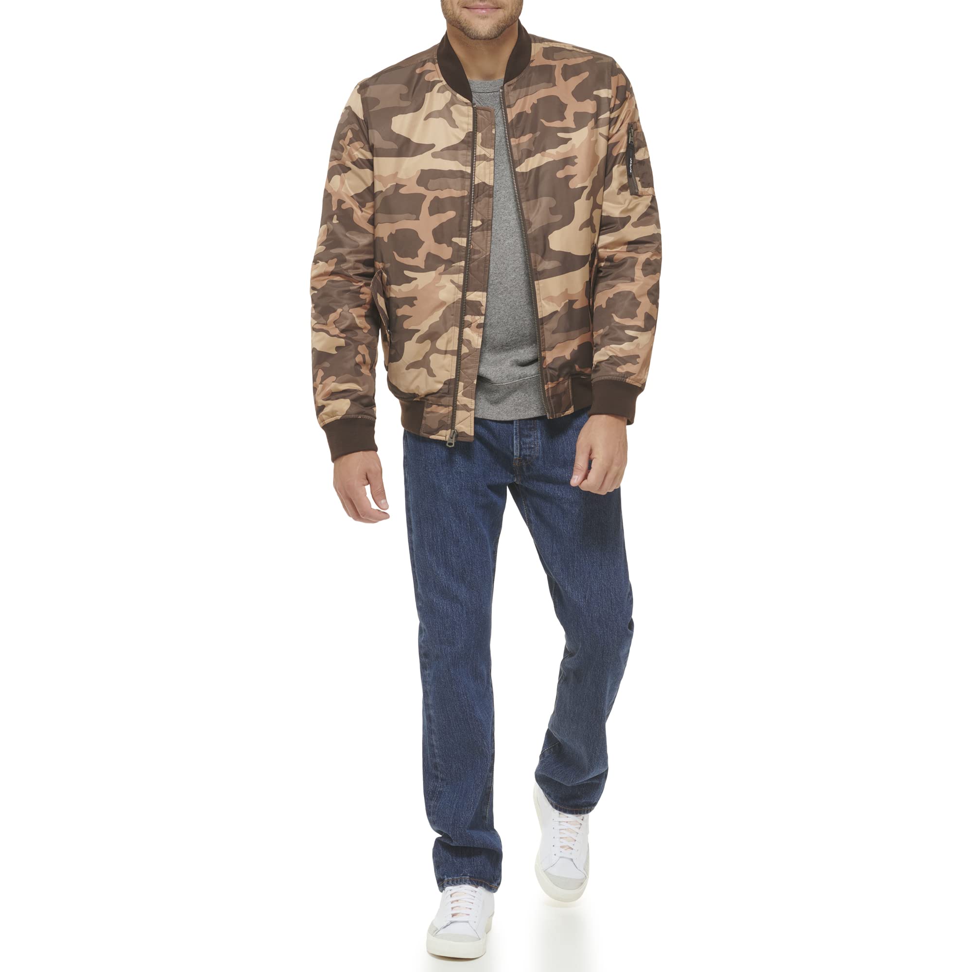 Levi's Men's MA-1 Flight Lightweight Zip-Up Bomber Jacket | Classic Aviator Style | Perfect for Casual Wear, Travel & Outdoor Adventures