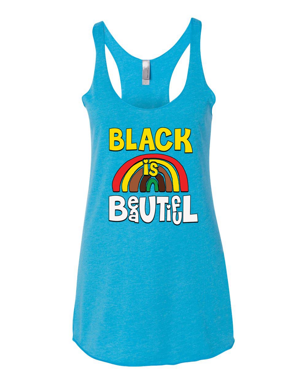 Black is Beautiful Black Pride Tri-Blend Racerback Tank Top - Soft & Comfortable Women's Workout Top for Gym, Yoga & Casual Wear