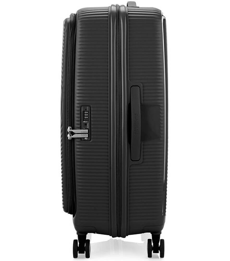 American Tourister 75cm Curio Book Opening Black Luggage - Perfect for Business Travel & Weekend Getaways