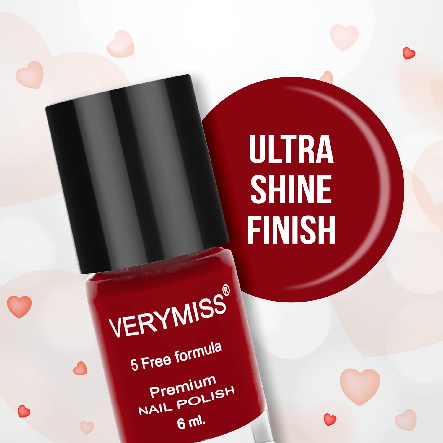 Verymiss Premium Nail Polish 6ml - Long Lasting Azure Blue Nail Lacquer with High Gloss Finish | Perfect for Manicures, Pedicures & Nail Art Designs