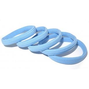 Sky Blue Hair Ties Pack - 12 PCS Soft Elastic Hair Bands for Women & Girls - Perfect for Sports, Workouts, and Everyday Styling