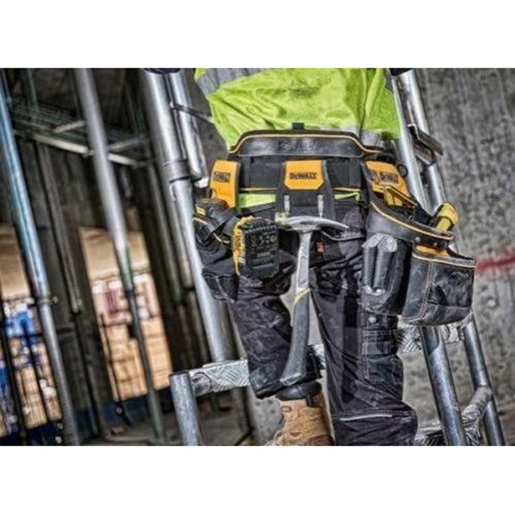 DEWALT DEW175552 Professional Tool Belt & Carpenter Apron - Heavy Duty Yellow/Black for Construction, Woodworking & DIY Projects