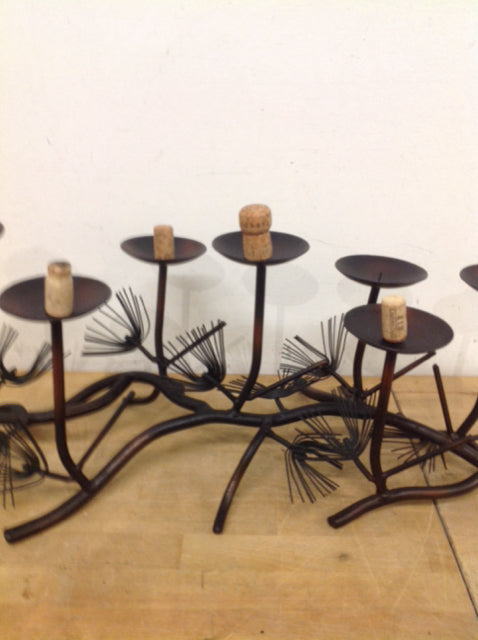 24 Bronze Metal Candle Holder - Elegant Home Decor for Dining Table, Wedding Centerpiece & Romantic Ambiance
