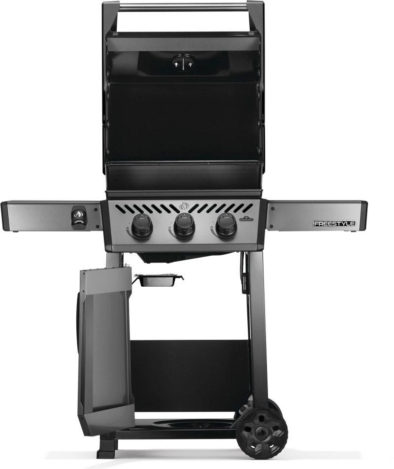 Napoleon Freestyle 365 3-Burner Propane Gas Grill - Freestanding Outdoor BBQ Grill for Patio, Backyard, and Tailgating | Durable Stainless Steel Construction | Perfect for Grilling Burgers, Steaks, and Vegetables