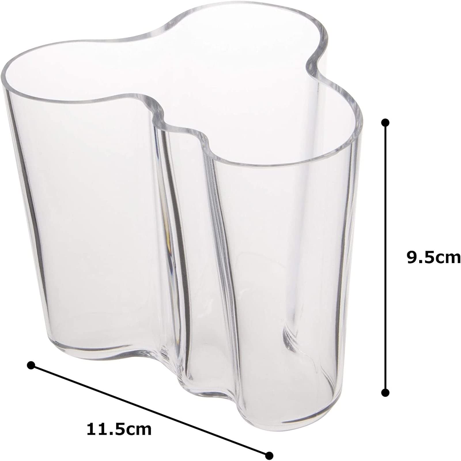 Iittala Alvar Aalto 95mm Clear Glass Vase - Modern Scandinavian Home Decor for Flowers & Centerpieces