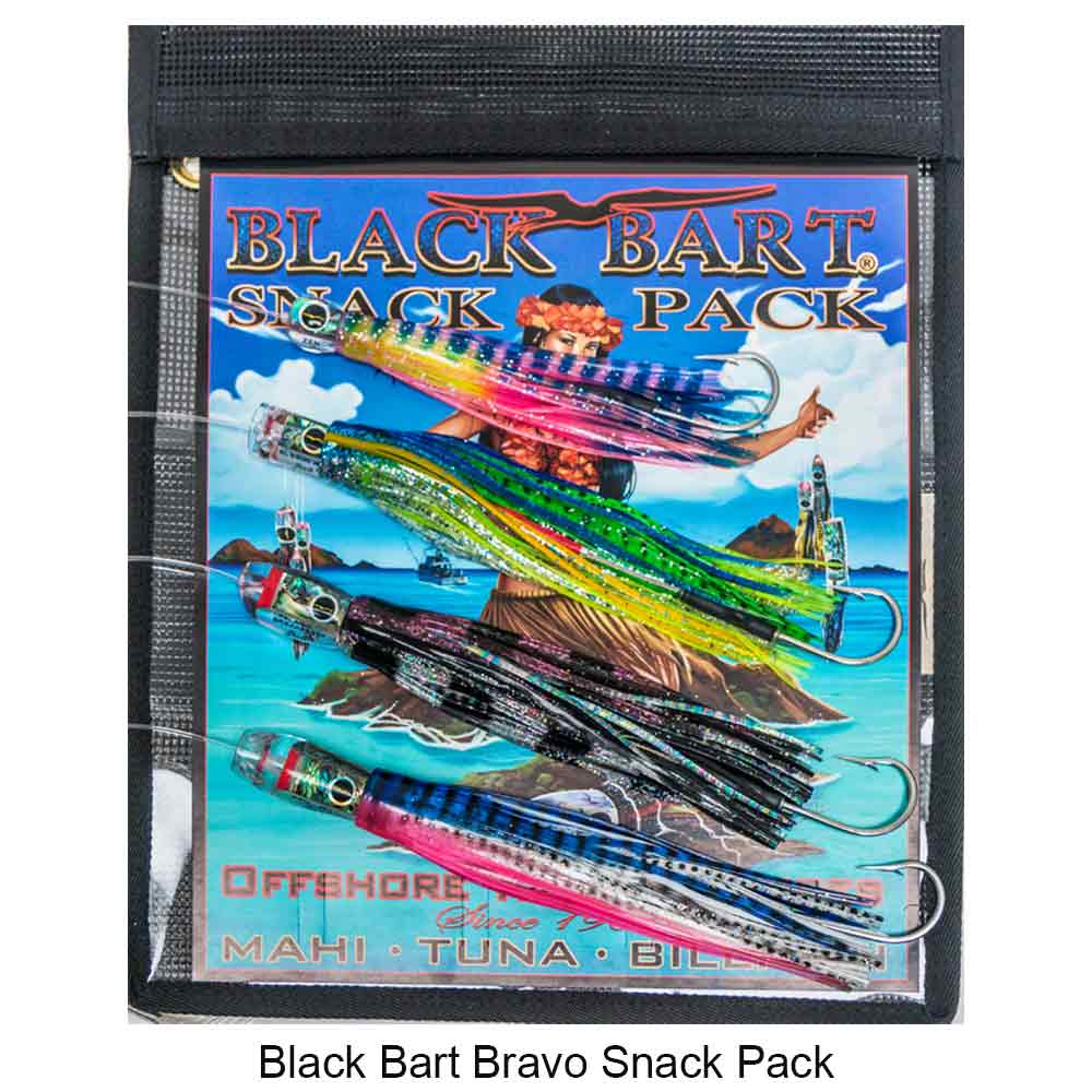Black Bart Bravo Snack Pack Offshore Lure Kit - Premium Saltwater Fishing Lures for Tuna, Mahi Mahi & Marlin - Perfect for Deep Sea Fishing & Sportfishing Adventures