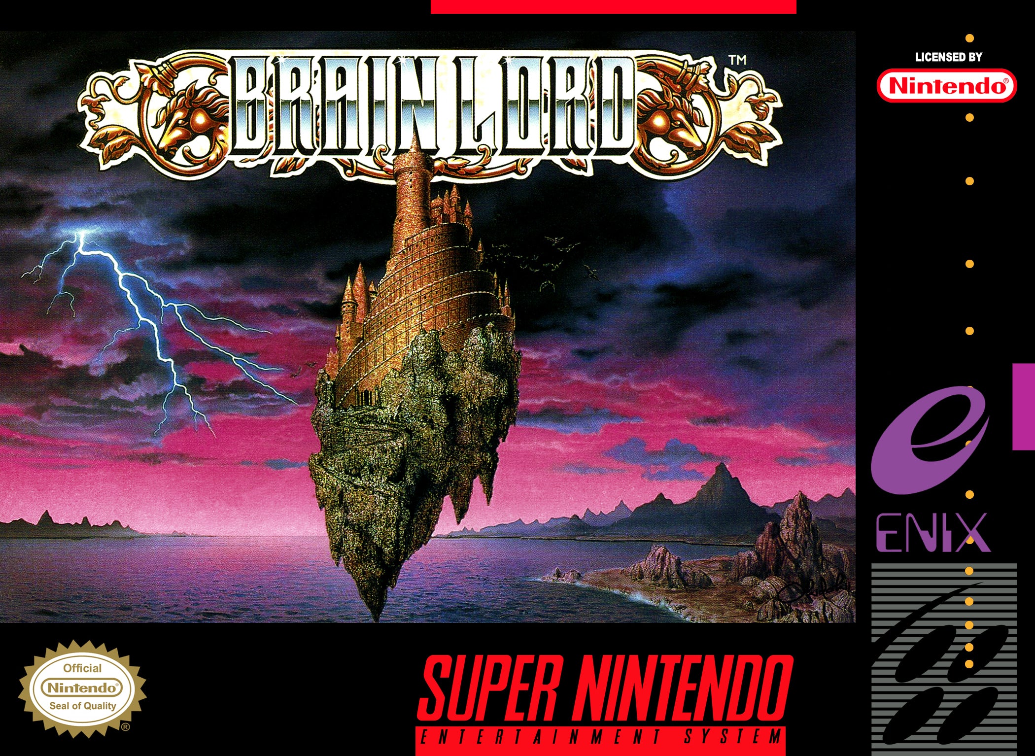 Vintage Brain Lord SNES Video Game Cartridge - Classic Retro Gaming for Nintendo Super Nintendo Entertainment System | Perfect for Collectors & Nostalgic Gamers