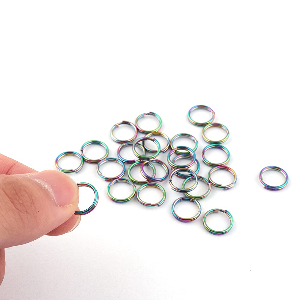 Round Split Key Ring Keychain Holder - Durable Metal Keychain Clasp for Keys, Jewelry, and Purse Charms - Perfect for Organizing Keys, DIY Crafts, and Accessories