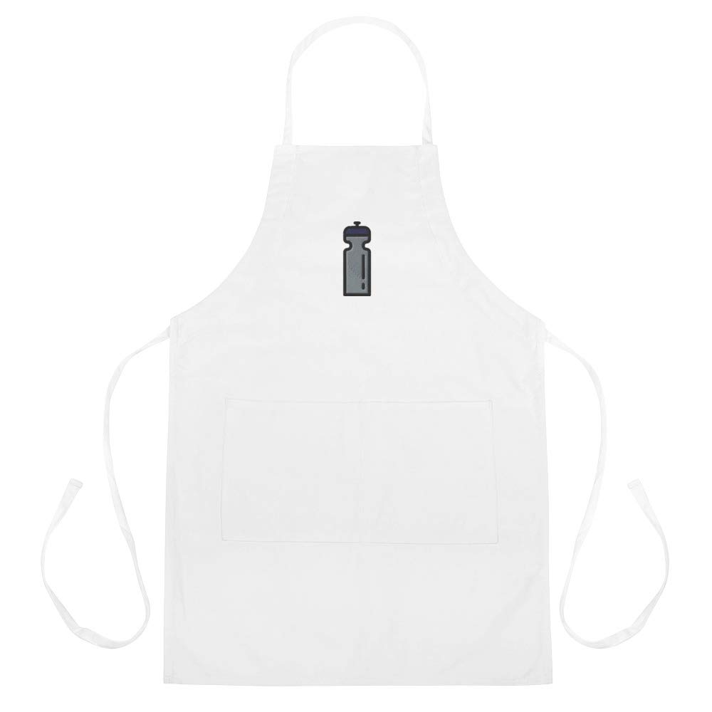 FRANKdesigns Insulated Water Bottle with Straw & Embroidered Apron Set - Perfect for Cooking, Baking, BBQ and Outdoor Activities